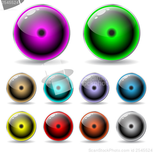 Image of Colorful glow buttons 