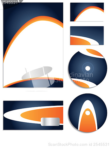 Image of Blue & Orange Company vector set 
