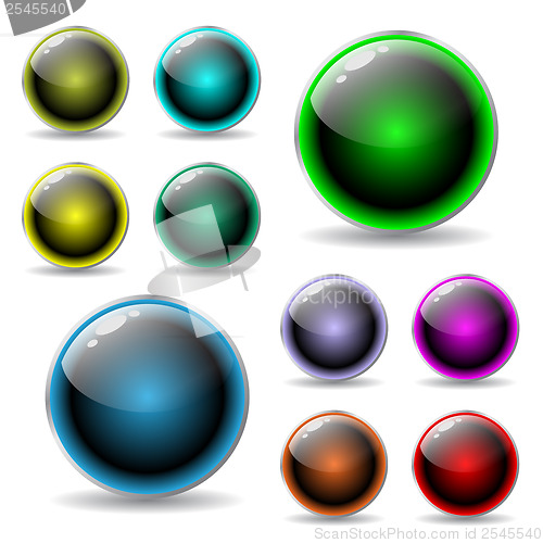 Image of Shiny buttons reflect light 