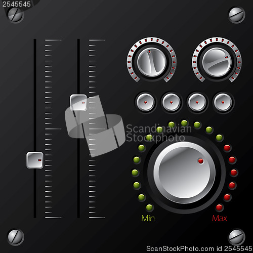 Image of Hi-fi knobs with LED