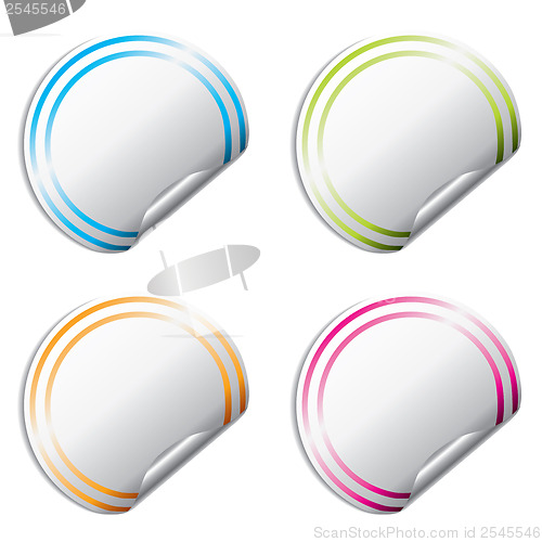 Image of Blank color stickers 