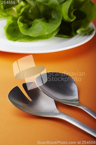 Image of Salad spoon and fork