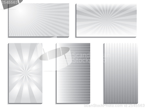 Image of Gray business card set 