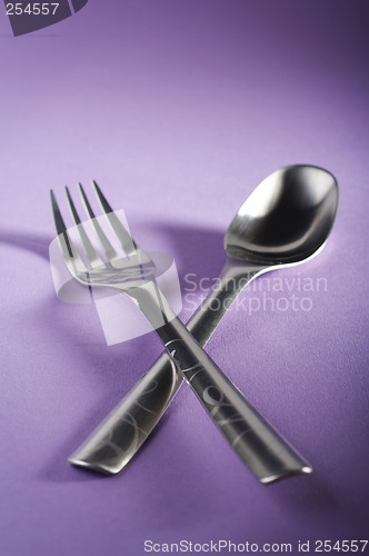 Image of Crossed spoon and fork