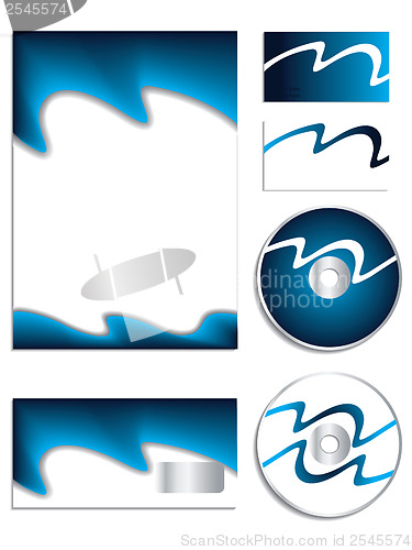 Image of Cool blue company vector set 
