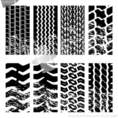 Image of Truck tire tracks 