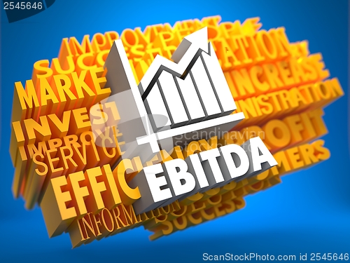 Image of EBITDA. Wordcloud Concept.