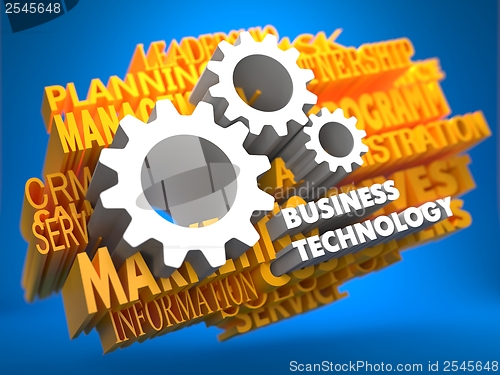 Image of Business Technology. Wordcloud Concept.