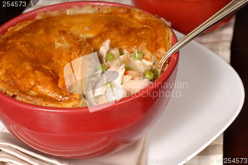 Image of Chicken pot pie with flaky pastry crust