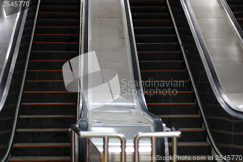 Image of escalator in the metro