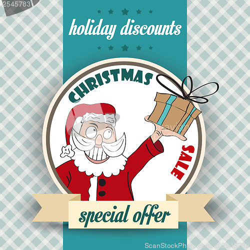 Image of Christmas sale design with  Santa
