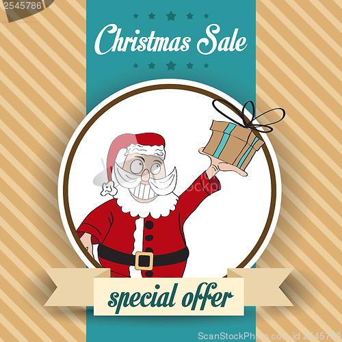Image of Christmas sale design with  Santa
