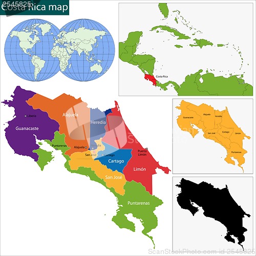 Image of Costa Rica map