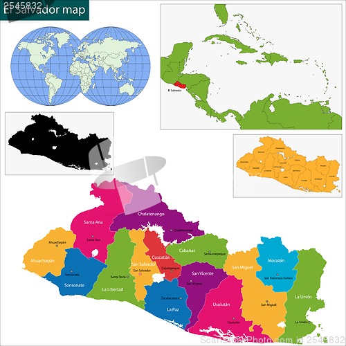 Image of El Salvador map