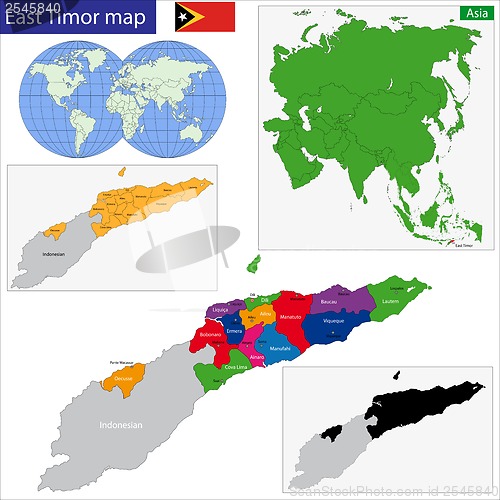 Image of East Timor map