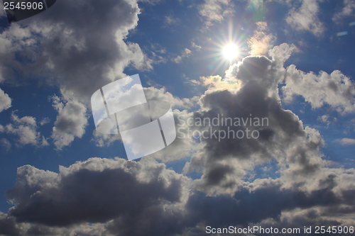 Image of blue sky with clouds