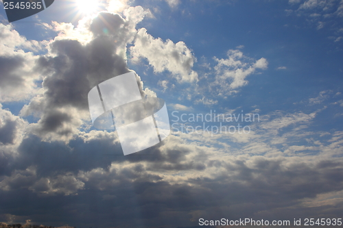 Image of blue sky with clouds