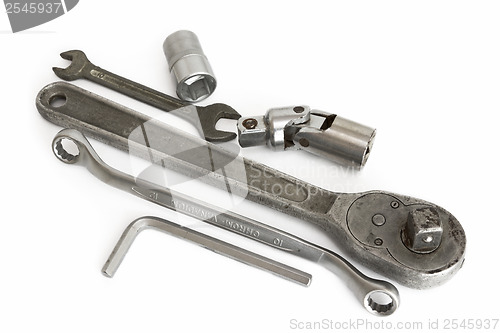 Image of spanner  on a white background