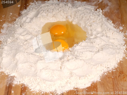 Image of Using the well method to make homemade pasta