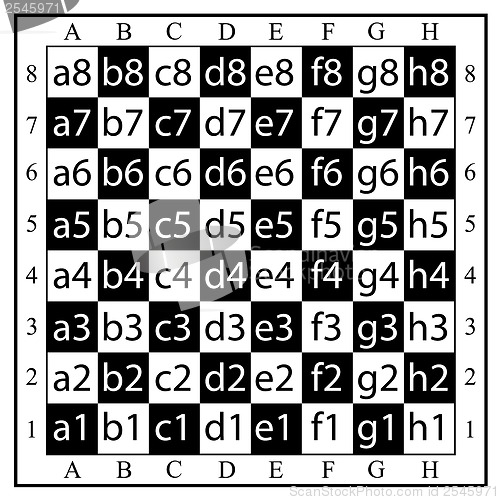 Image of Chess board without chess pieces