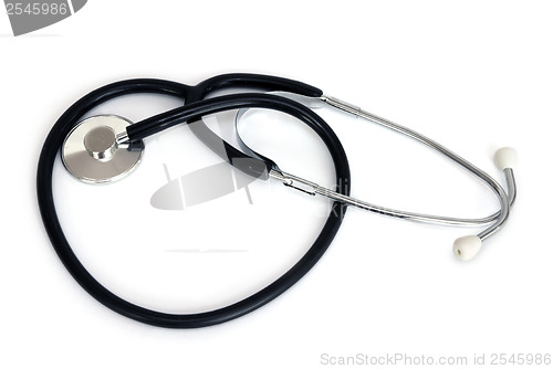 Image of stethoscope isolated over a white background. 