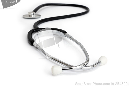 Image of stethoscope isolated over a white background.