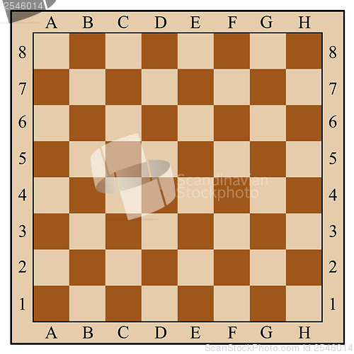 Image of Chess board without chess pieces