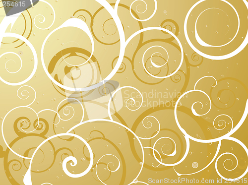 Image of floral bubble gold