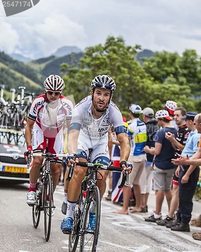 Image of Simon Geschke Climbing Alpe D'Huez