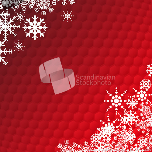 Image of Winter holidays snowflake card 