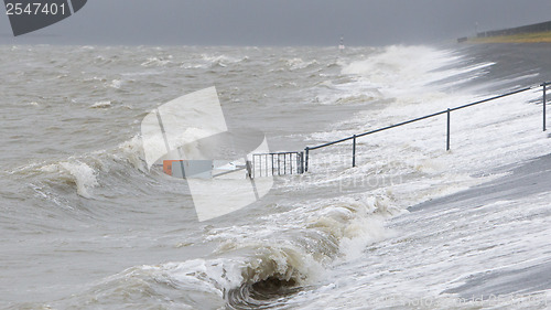 Image of Extreme high tide in the Netherlands