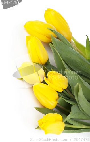 Image of Spring bouquet of yellow tulips
