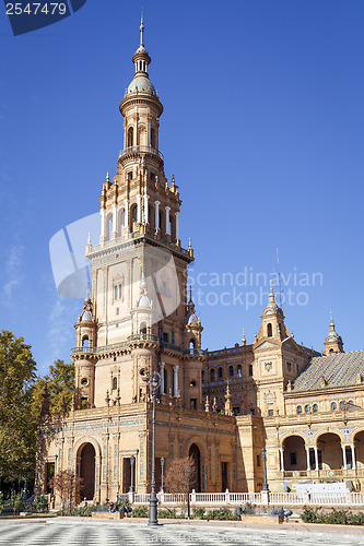 Image of North Tower at The Plaza de Espana Spain Square, Seville, Spain 