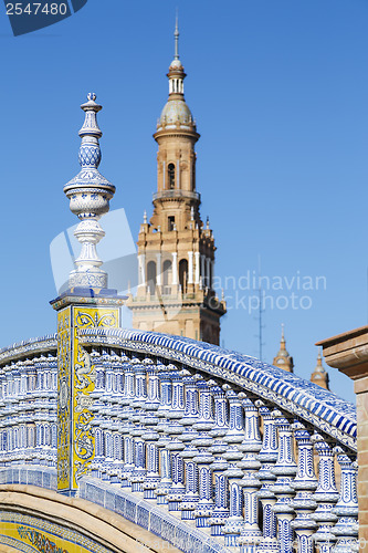 Image of Plaza de Espana - Spanish Square in Seville, Spain