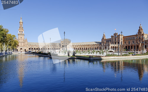 Image of Plaza de Espana - Spanish Square in Seville, Spain