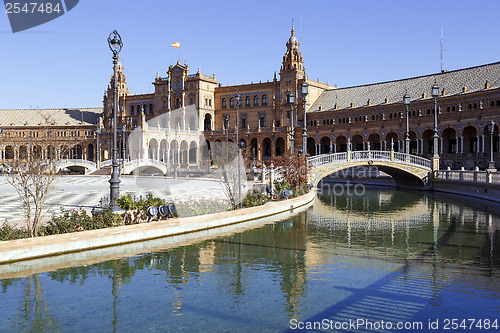 Image of Plaza de Espana - Spanish Square in Seville, Spain