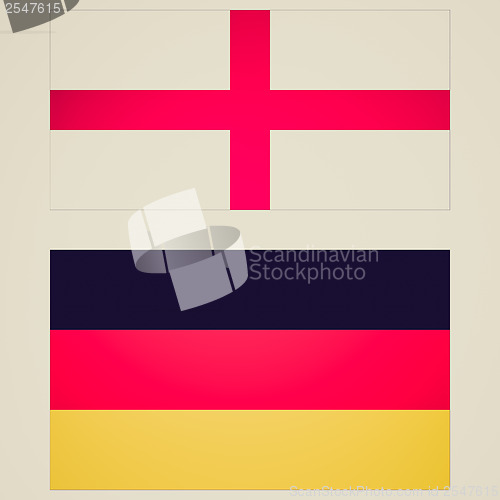 Image of Vintage look England and Germany flags