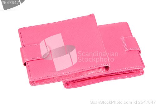 Image of Pink purses on a white background. Collage