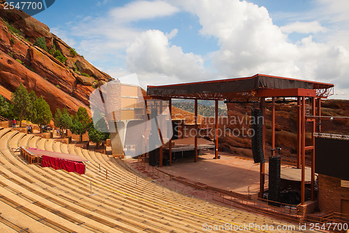 Image of Famous Red Rocks Amphitheater in  Denver