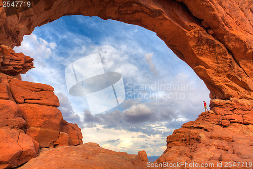 Image of Beautiful rock formations in Arches National Park, Utah, USA