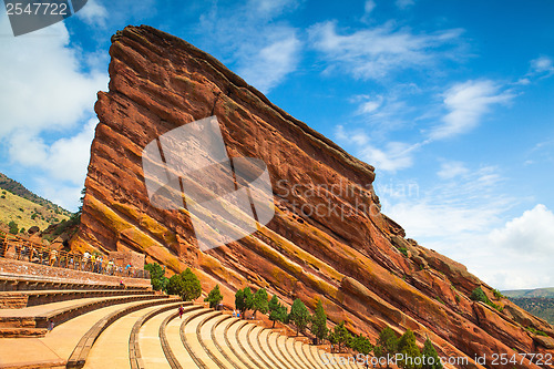 Image of Famous Red Rocks Amphitheater in  Denver