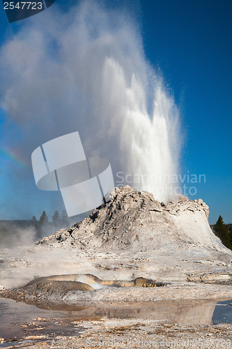 Image of Irregular eruption in Castle Geyser in Yellowstone