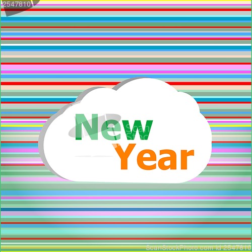 Image of Seamless abstract pattern background with new year words