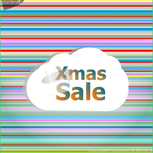 Image of holidays concept: pattern background with christmas sale words