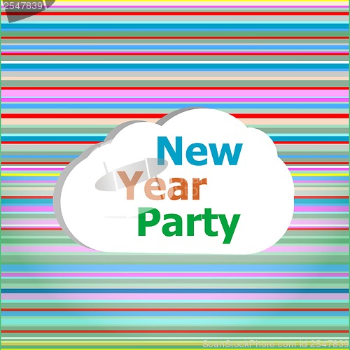 Image of Seamless abstract pattern background with new year party words