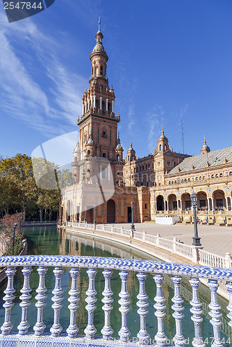 Image of Plaza de Espana - Spanish Square in Seville, Spain