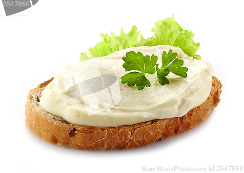 Image of bread with cream cheese