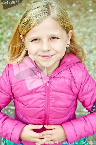 Image of portrait of a happy liitle girl 