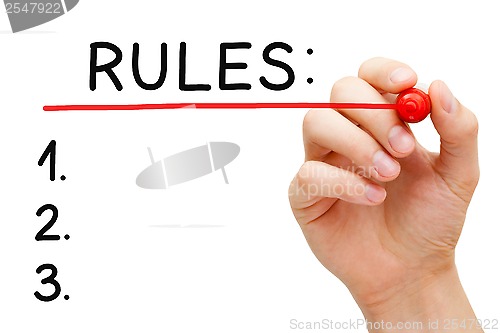 Image of Rules Red Marker