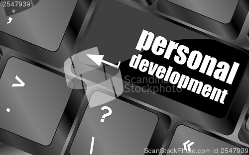 Image of Keyboard key with enter button personal development